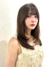 パルス ヨコハマ(PULSE yokohama) 小顔顔まわり似合わせカットミディアムウルフレイヤーロング