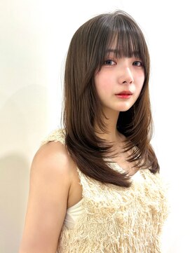 パルス ヨコハマ(PULSE yokohama) 小顔顔まわり似合わせカットミディアムウルフレイヤーロング