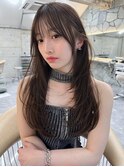 韓国ヘアグレージュカラーブリーチ無し髪質改善透明感カラー 　