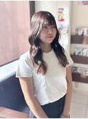 韓国風小顔巻き髪/サイドレイヤー/グラデーションカラー