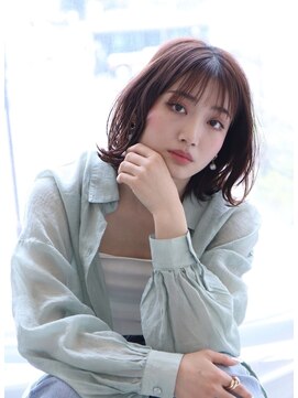 オーク ナチュリ(OAK×NACHUL) ココアブラウン　ボルドーカラー　ミディアムレイヤー