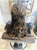 ハーフアップ☆彡