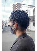 刈り上げパーマスタイル