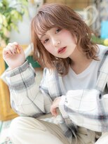 カバーヘア ブリス 上尾西口店(COVER HAIR bliss) ■くせ毛風カール外国人風ピンクベージュ110★上尾20代30代40代