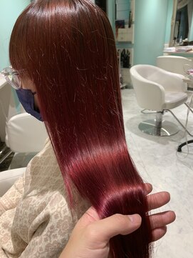 ミエルヘアーエスト 新宿店(mielhair est) 艶髪チェリーレッド