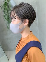 テトヘアー(teto hair) マッシュショート、耳掛けショート、グレージュ