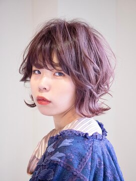 クロエ バイ ラヴィズム 内野店(CLOE by LUVISM) 透明感ピンクとふんわりカールのエアリーショートボブ