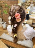 編みおろしヘアアレンジ