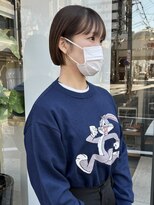 ヘアー アイス ルーチェ(HAIR ICI LUCE) バッサリカットでミニボブ/落合