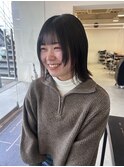 ボブ×顔まわりレイヤー