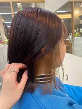 マロウ(mallow) チェリーレッド×ベージュインナー