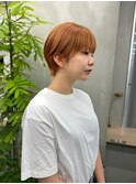 【GEEKS渋谷】オレンジベージュ/夏カラー/ハンサムショート/小顔