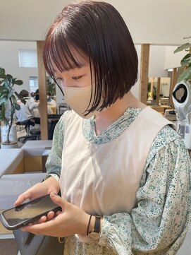 ヌークバイラヴェスト 四日市(neuk by lovest) ボブ ラベンダーピンク