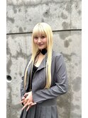韓国風ブロンドストレートヘア♪