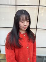 ナンプウ(Nanpu) レイヤーカット×オリーブグレージュ