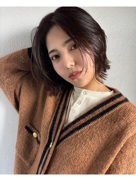 スリーアン(THREE ann.) ボブレイヤー×モノトーンラベンダー