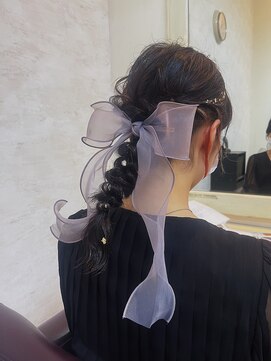 ジュノ イオンモール香椎浜店(Juno) お呼ばれ編み下ろしヘア