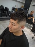 ナチュラルアイロンパーマクロップスキンフェード/渋谷