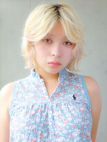 ガリカ 横浜(Gallica) レイヤーボブ×ハイトーンベージュ