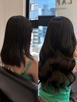 ラピステン 福岡天神 大名店(Lapis) 黒髪ロング/人毛エクステ/エクステ