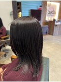 ミディアムレイヤー×つやつやダークブラウン