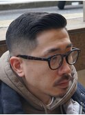 サイドパートスキンフェードカットシェービング吉祥寺理容室