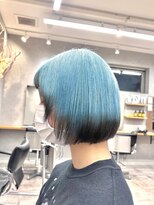 ノアル 大宮店(NOAHL)&nbsp;水色 × ブラック 裾カラー