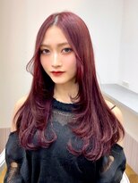 ディーバ 横浜(D.I.E.V.A)&nbsp;20代30代40代髪質改善ワンカールレイヤーカット艶髪ワインレッド