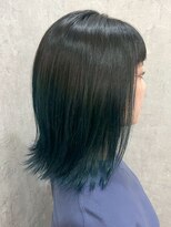テトテ 三宮店(Tetote) 【tetote三宮/米林】裾カラー/ネイビーグリーン