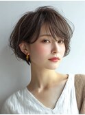 白髪ぼかし脱白髪染め似合わせショートボブ40代50代60代