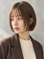 サニー(Sunny) ミニボブ×ぱっつん前髪×ミルクティーブラウン