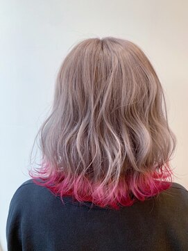 ジーナ 池袋(Zina) 【Zina　池袋】イメチェン毛先パーマ耳かけ×フォギーベージュ