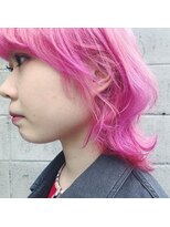 ラフ 原宿(L.a.a.g.f harajuku)&nbsp;ピンクヘアー レイヤーカット ウルフヘア@原宿
