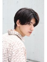 ネイビー(NAVY)&nbsp;女子ウケ〇 スタイリング簡単の韓流ナチュラルセンターパート