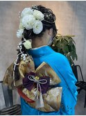 アイドルが奏でる成人式卒業式お花畑ちゃんヘア
