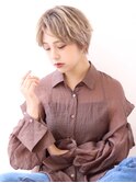 【大人可愛いひし形30代丸みヘルシースタイルショートボブ