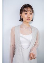 マイ ヘア デザイン 岡崎(MY hair design)&nbsp;前髪/マチルダボブ/ピンクベージュ/インナーグレージュ/岡崎