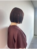 軽くしすぎたくない方へのまとまるボブ/アッシュブラック