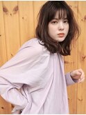 【buZon ブゾン】外ハネロブ前髪パーマ×グレーベージュ