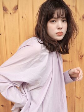 ブゾン(buZon) 【buZon ブゾン】外ハネロブ前髪パーマ×グレーベージュ