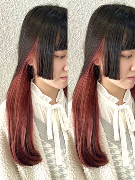 ネオリーブカップ 町田店(Neolive capu) インナーカラー ＊ レッド【町田/ブリーチ/暖色】