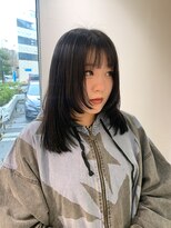 ロンドエニカ 大宮(Lond enika)&nbsp;前髪パーマアッシュカラーレイヤーロンググレーベージュ[大宮]