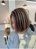 白髪ぼかしバレイヤージュ