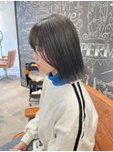 顔まわりカット／ボブ／地毛風カラー