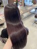 【育てる艶髪】髪質改善ミラートリートメント+カット+カラー⇒￥18700