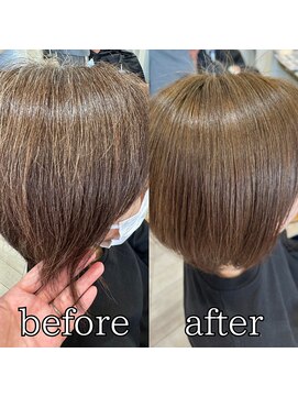 ヘアアンドメイク ニューヨーク ニューヨーク 長岡天神店(Hair&Make NYNY) 白髪ぼかし脱染カラー×アッシュベージュ