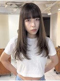 レイヤーカット　顔周りカット　ダブルカラー　横浜