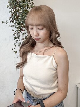 ゼスト 中野店(ZEST) 【ZEST中野/chihiro】 ブリーチ一回でミルクティーベージュ