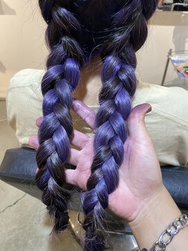 エムエーヘアースタジオ(M/A hair studio.) インナーカラー／ガツンと紫
