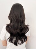 オリーブカラー秋色透明感カラーウルフレイヤーロング_ba534161